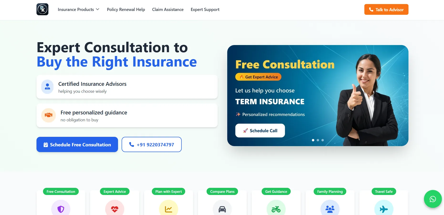 Policy Krwao homepage, designed and built by Azionic